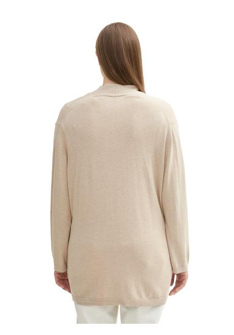 TOM TAILOR Plus Verschlusslose Strickjacke mit Schalkragen - beigefarben sheego Bis zu 65% Rabatt