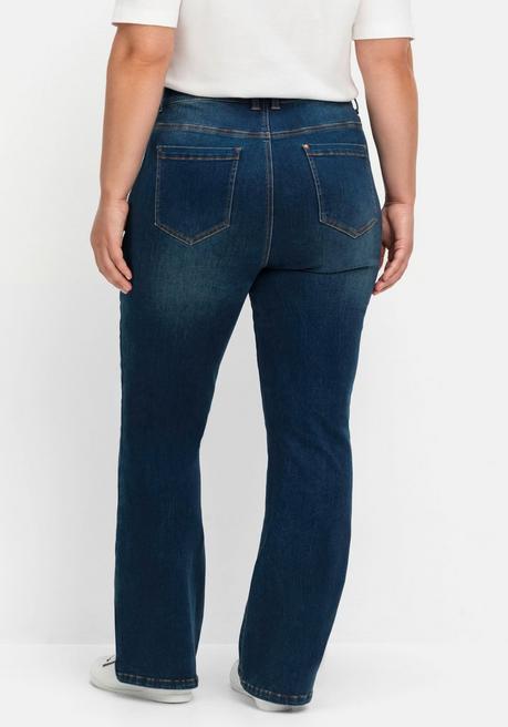 sheego Bootcut Stretch-Jeans mit Bodyforming-Effekt - dark blue Denim sheego Riesige Rabatte