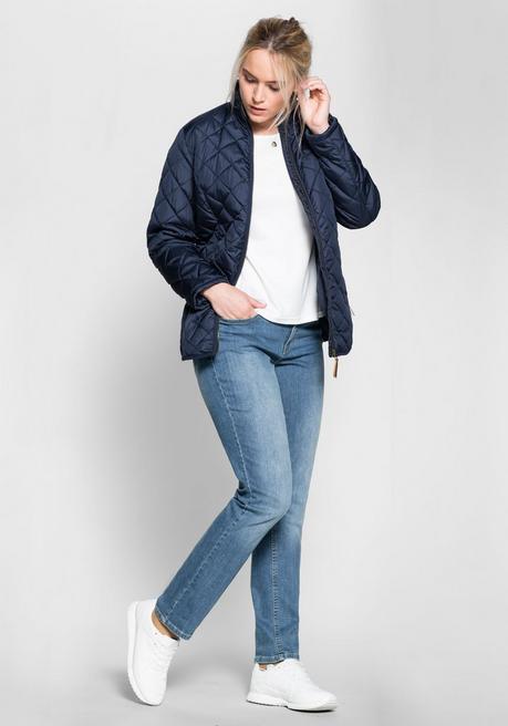 sheego Steppjacke mit hoch schließendem Stehkragen - marine sheego Kostenloser Versand international