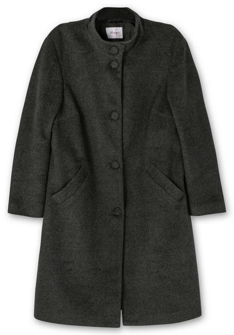 sheego Oversized-Mantel mit Stehkragen, in flauschiger Qualität - anthrazit meliert sheego 50% Rabatt für begrenzte Zeit