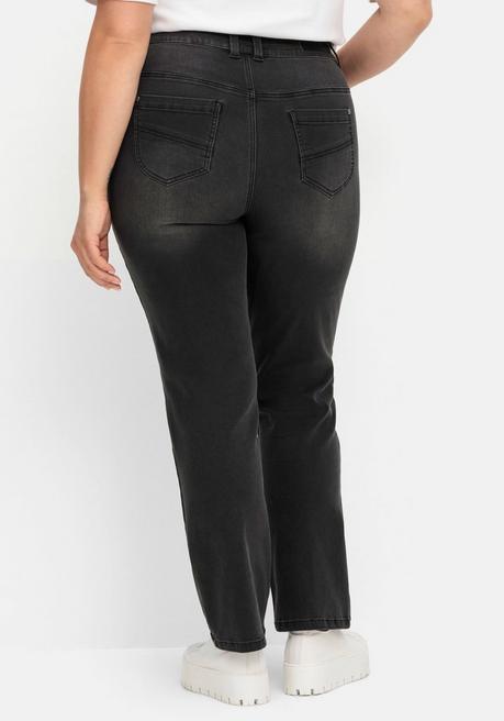 sheego Gerade Jeans in Curvy-Schnitt MANUELA - black Denim sheego Rabatte dieses Monats