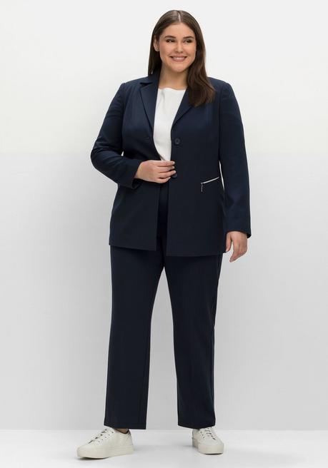 sheego Blazer mit Reißverschluss-Taschen - nachtblau sheego Schlussverkauf