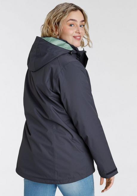 Jack Wolfskin 3-in-1-Funktionsjacke - graugrün sheego Fabrik Onlineshop