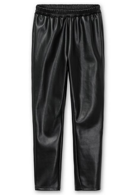 sheego Leggings mit glänzender Beschichtung - schwarz sheego Saisonschlussverkauf