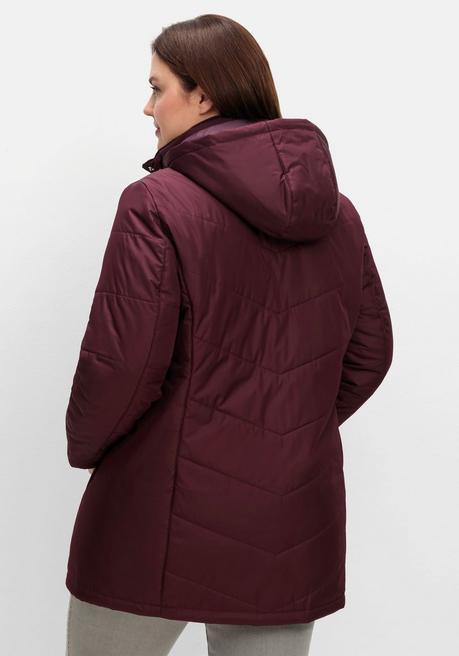 sheego Steppjacke mit abnehmbarer Kapuze - bordeaux sheego Black Friday