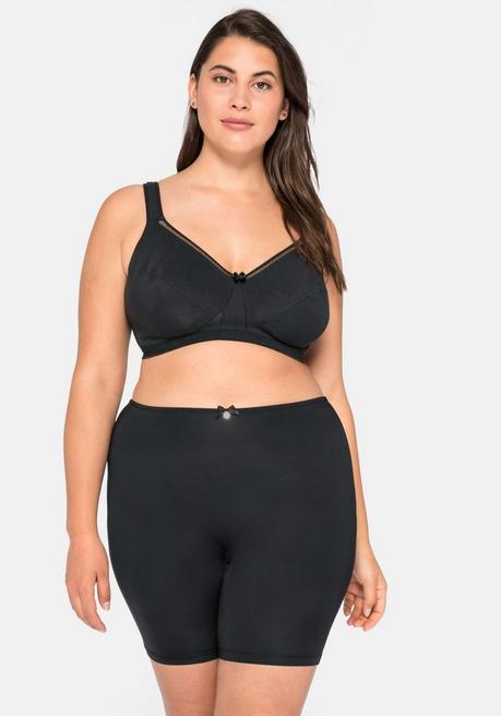 sheego Panty im High-Waist-Schnitt mit langem Bein, Microfaser - schwarz sheego Heißer Verkauf
