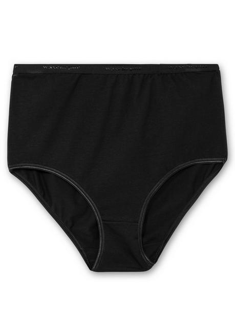 wäschepur 5er-Pack Taillenslips, aus Baumwollstretch - schwarz sheego Blitzangebot