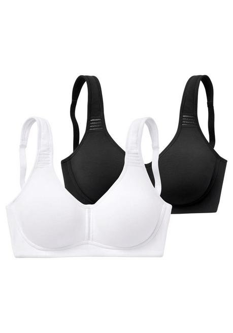 PETITE FLEUR Doppelpack T-Shirt-BHs - schwarz+weiß sheego Saisonale Angebote