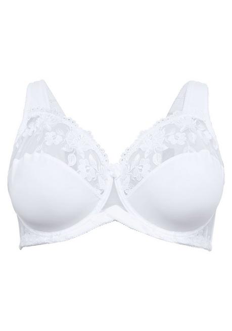 sheego Bügel-BH mit leicht transparenter Spitze - weiß sheego Riesige Ersparnisse
