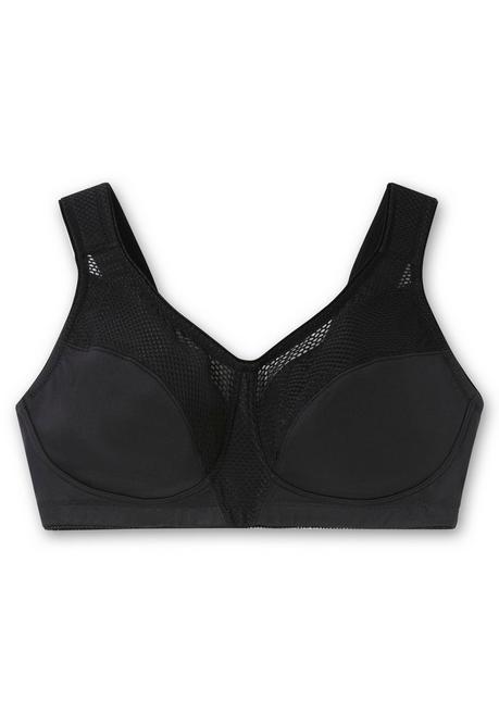 sheego Sport-BH aus COOLMAX®, mit Netzeinsätzen - schwarz sheego Tiefpreis