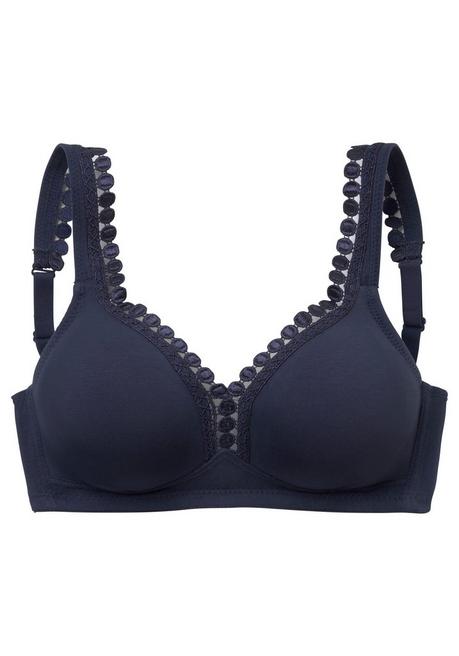 PETITE FLEUR Soft-BH - weiß+marine sheego Letzte 3 Tage