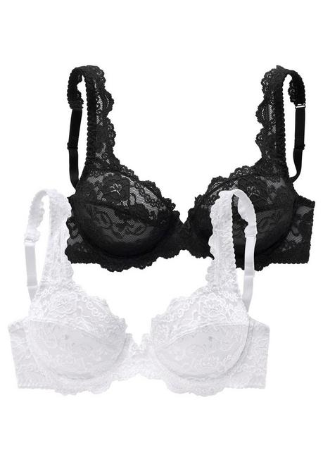 PETITE FLEUR Bügel-BH - weiß+schwarz sheego Riesige Rabatte
