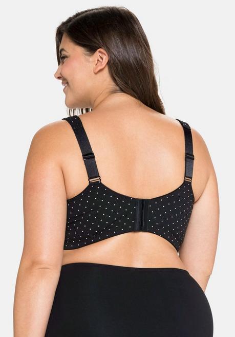sheego Doppelpack Entlastungs-BHs ohne Bügel - schwarz+schwarz bedruckt sheego Black Friday Preise