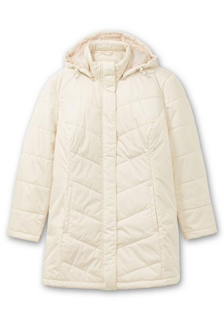 sheego Steppjacke mit abnehmbarer Kapuze - steingrau sheego Sonderangebot