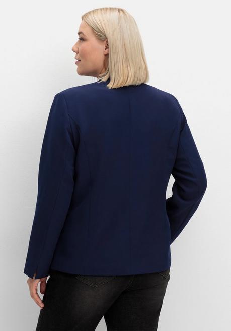 sheego Blazer mit Stehkragen und Kontrast-Zipper - marine sheego Zeitlich begrenztes Angebot