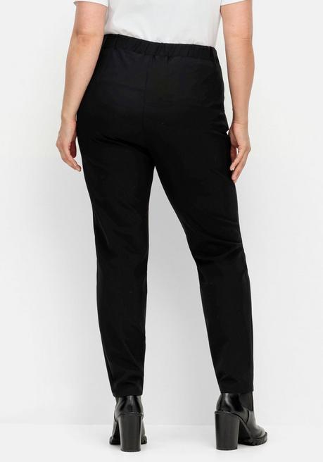 sheego Schmale Hose mit Stretchbund, aus Scuba-Qualität - schwarz sheego Kostenlose Rückgabe