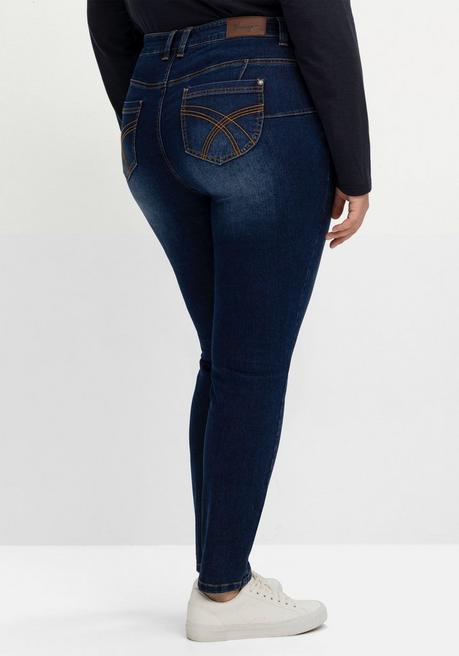 sheego Skinny Jeans in Curvy-Schnitt SUSANNE - dark blue Denim sheego Bis zu 55% Rabatt