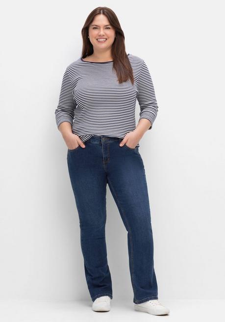 sheego Bootcut-Jeans in Curvy-Schnitt SUSANNE - dark blue Denim sheego Riesige Rabatte