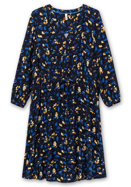 sheego Kleid mit Blumendruck, aus Viskose-Twill - tiefblau gemustert sheego Kostenloser Versand international