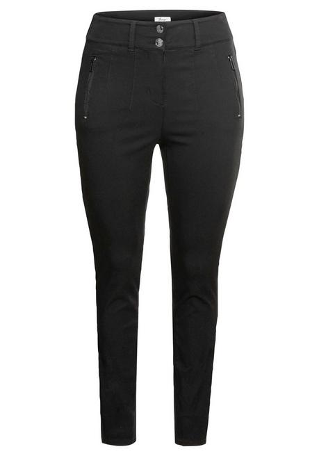 sheego Skinny Hose mit High-Waist-Bund, superelastisch - schwarz sheego Fabrikladen