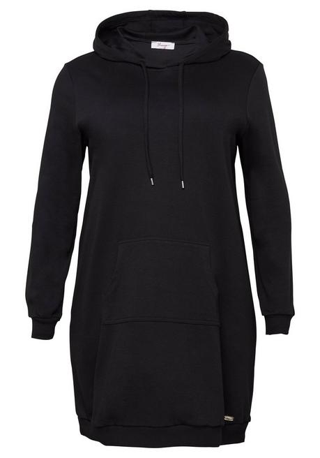 sheego Shirtkleid mit Kapuze und Kängurutasche - schwarz sheego Speichern exportieren