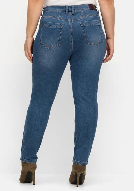 sheego Schmale Jeans in Curvy-Schnitt PIA, in 5-Pocket-Form - blue Denim sheego zollfrei