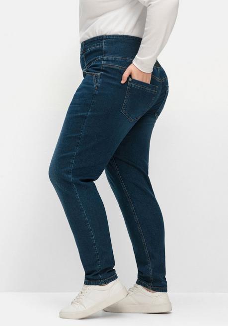 sheego Schmale High-Waist-Jeans in Curvy-Schnitt ANNE - dark blue Denim sheego 50% Rabatt für begrenzte Zeit