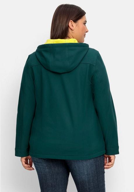 sheego Softshell-Jacke mit Fleece-Innenseite - tiefgrün sheego Outlet