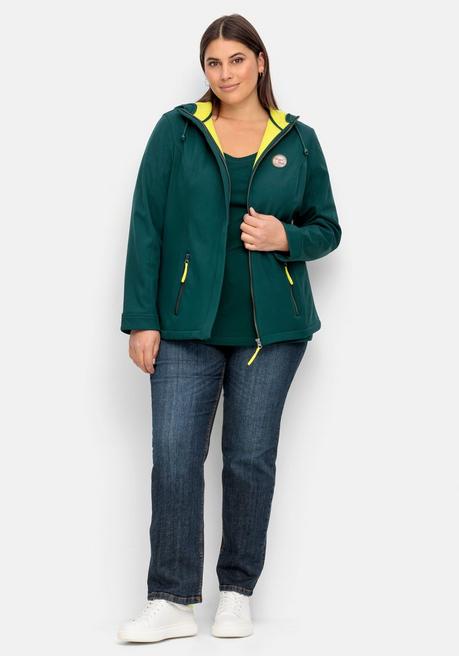 sheego Softshell-Jacke mit Fleece-Innenseite - tiefgrün sheego Outlet