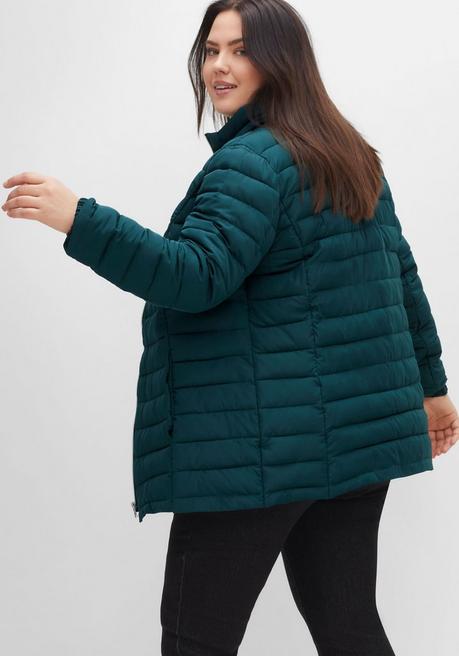 sheego Steppjacke mit Stehkragen und Teilungsnähten - tiefgrün sheego Günstiger Verkauf