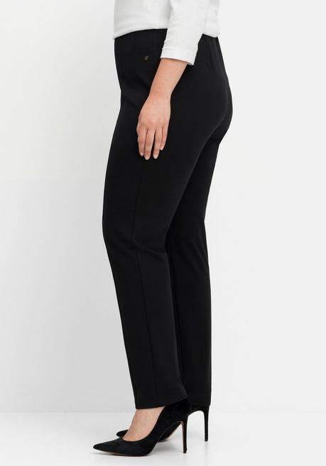 sheego Jerseyhose aus Interlock, schmale Beinform - schwarz sheego Meist gekauft