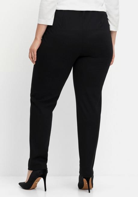 sheego Jerseyhose aus Interlock, schmale Beinform - schwarz sheego Meist gekauft