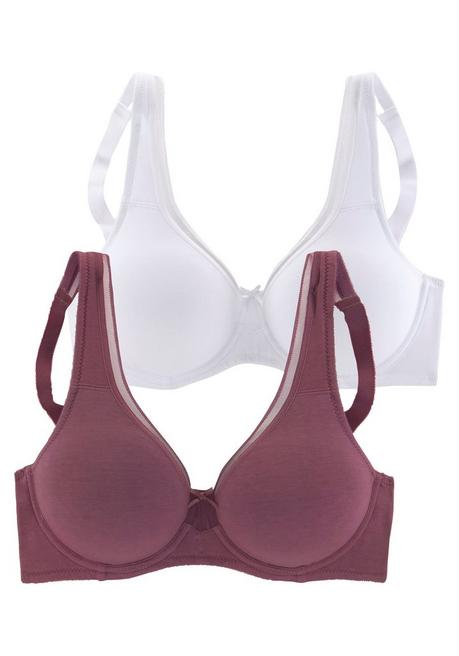 PETITE FLEUR Doppelpack Minimizer-BHs - burgund+weiß sheego Versandkostenfrei