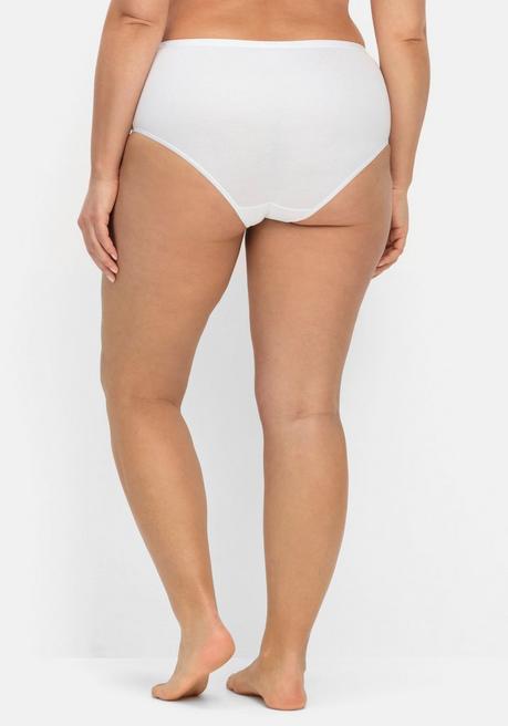 wäschepur 5er-Pack Taillenslips, aus Baumwollstretch - weiß sheego Saisonschlussverkauf