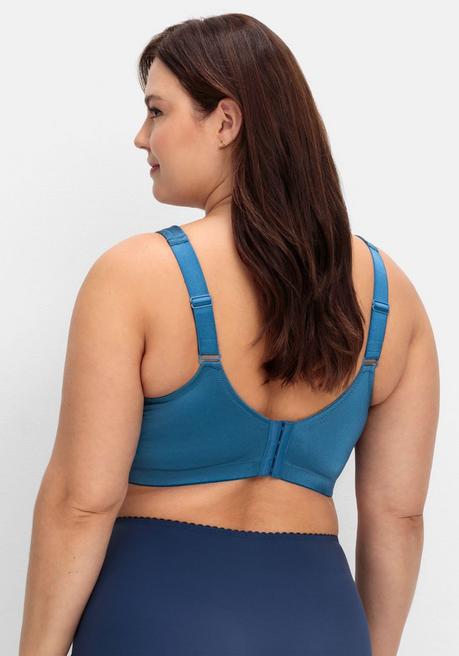 sheego Spitzen-BH ohne Bügel, mit wattierten Cups - blau sheego Top Angebot