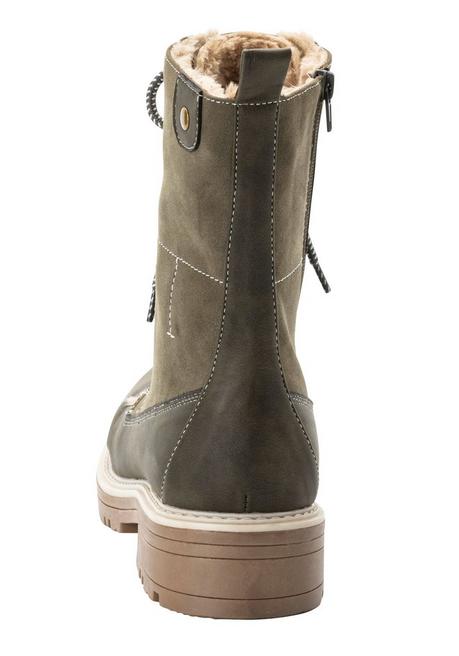 sheego Schnürboots mit seitlichem Reißverschluss - oliv sheego Vierteljährliche Förderung