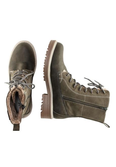 sheego Schnürboots mit seitlichem Reißverschluss - oliv sheego Vierteljährliche Förderung