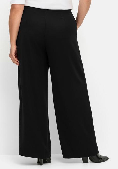 sheego Weite High-Waist-Hose im Curvy-Schnitt ELLA - schwarz sheego Black Friday Preise