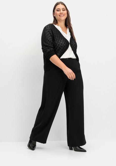 sheego Weite High-Waist-Hose im Curvy-Schnitt ELLA - schwarz sheego Black Friday Preise