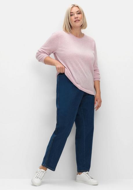 sheego Jeans in Karottenform, mit Stretchbund - dark blue Denim sheego zollfrei