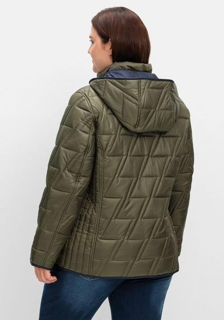 sheego Wendesteppjacke mit Kapuze und Stehkragen - khaki sheego 2025