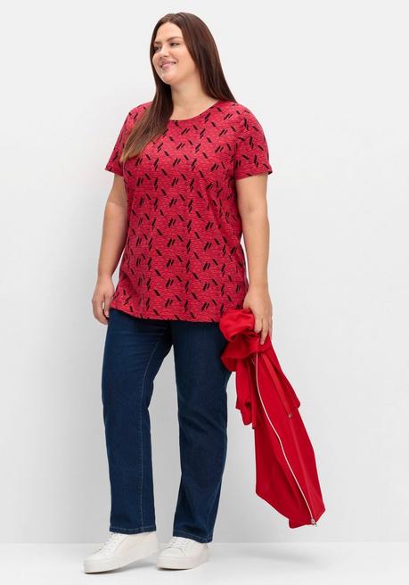 sheego Gerade Jeans mit seitlichem Stretchbund - dark blue Denim sheego Outlet
