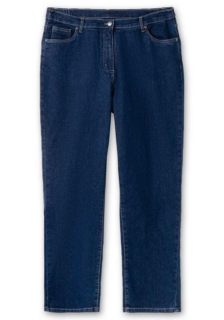 sheego Gerade Jeans mit seitlichem Stretchbund - dark blue Denim sheego Outlet