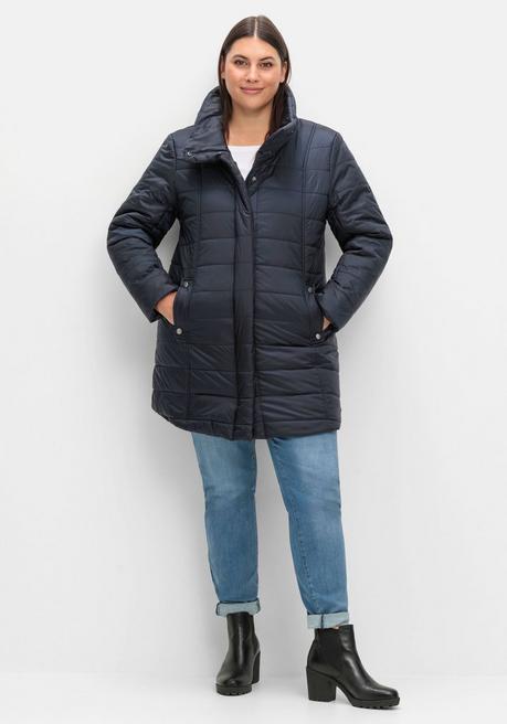 sheego Wasserabweisende Steppjacke mit hohem Stehkragen - tiefblau sheego Hotsell