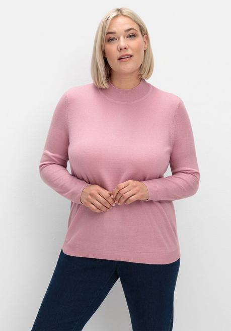 sheego Extraweicher Pullover mit Stehkragen - rosé sheego Rabatt