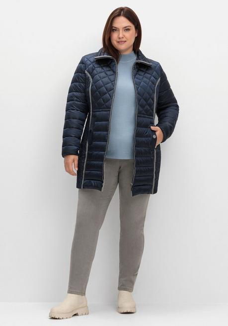 sheego Winterjacke im Steppmix, mit feinem Schimmer - marine sheego Versandkostenfrei