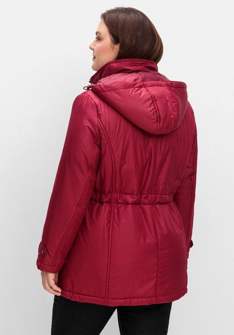 sheego Steppjacke mit Tunnelzug in der Taille - weinrot sheego Großer Ausverkauf