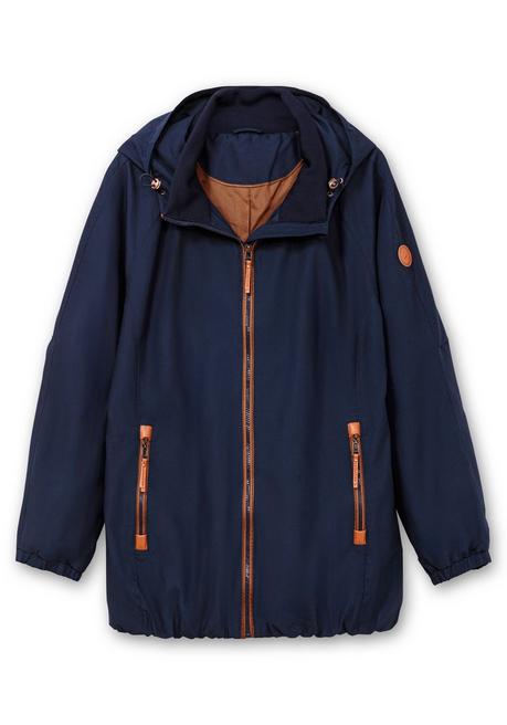 sheego Kapuzenjacke aus Microfaser, mit Kontrastdetails - marine sheego Online Shopping