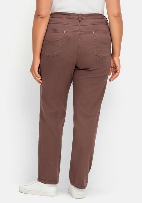 sheego Gerade Stretch-Jeans mit Komfortbund - braun sheego Heißer Verkauf