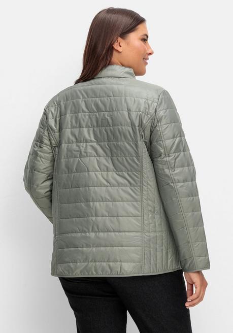 sheego Leicht wattierte Steppjacke mit Stehkragen - hellgrau sheego Exklusive Angebote